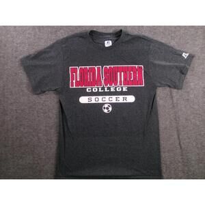 Russell Athletic Shirt Men Small Grey Heather Collegiate Soccer Graphic Fanwear